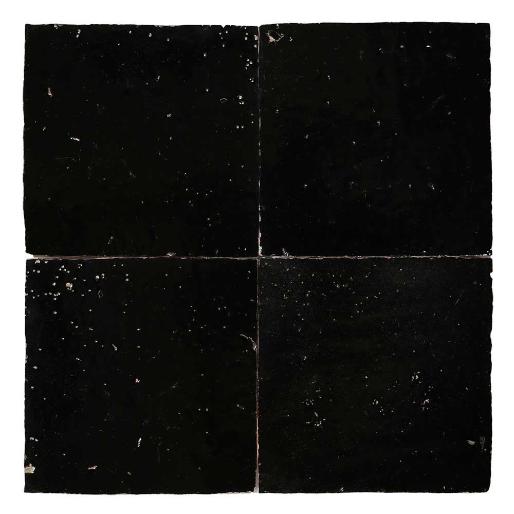 black zellige tiles