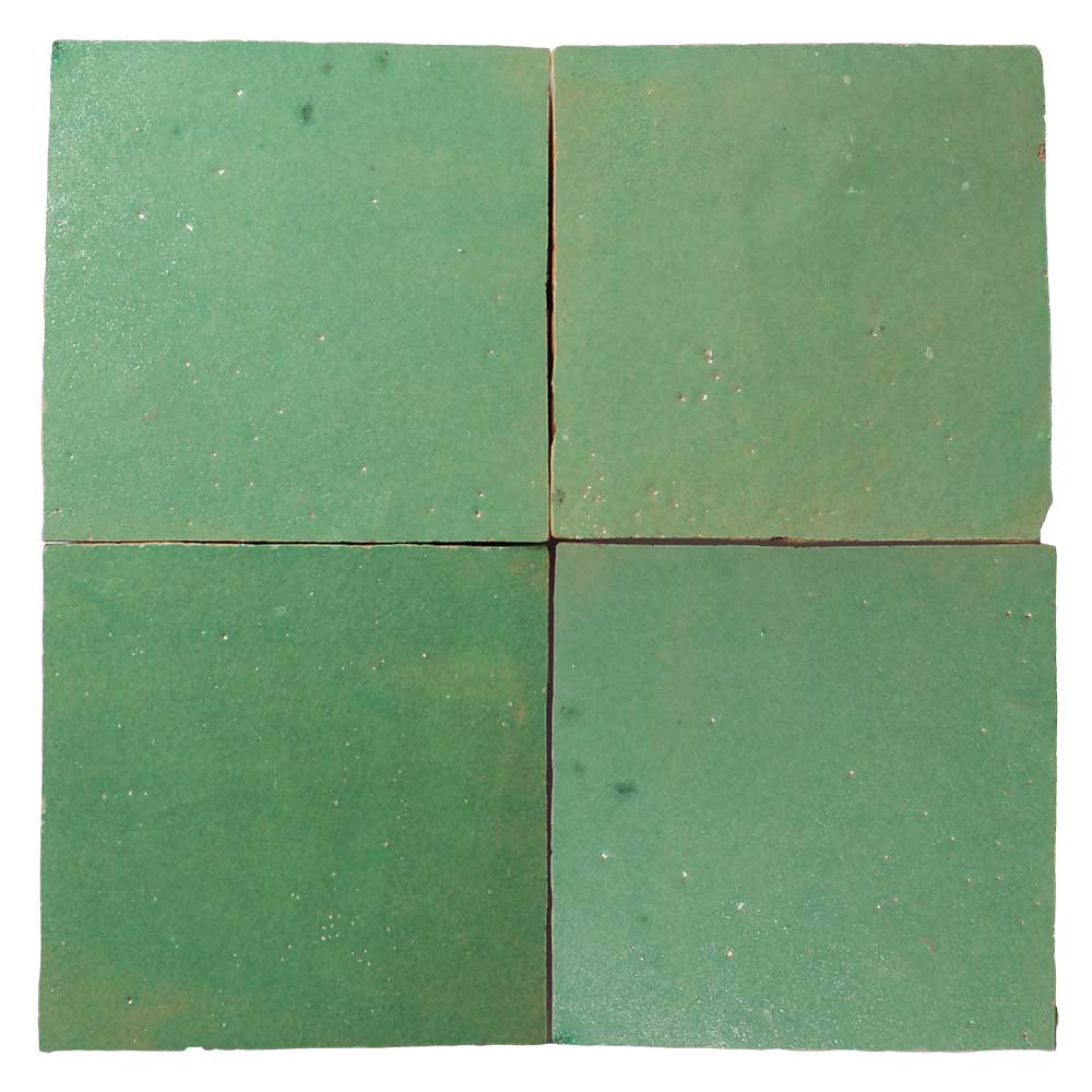 green zellige tiles