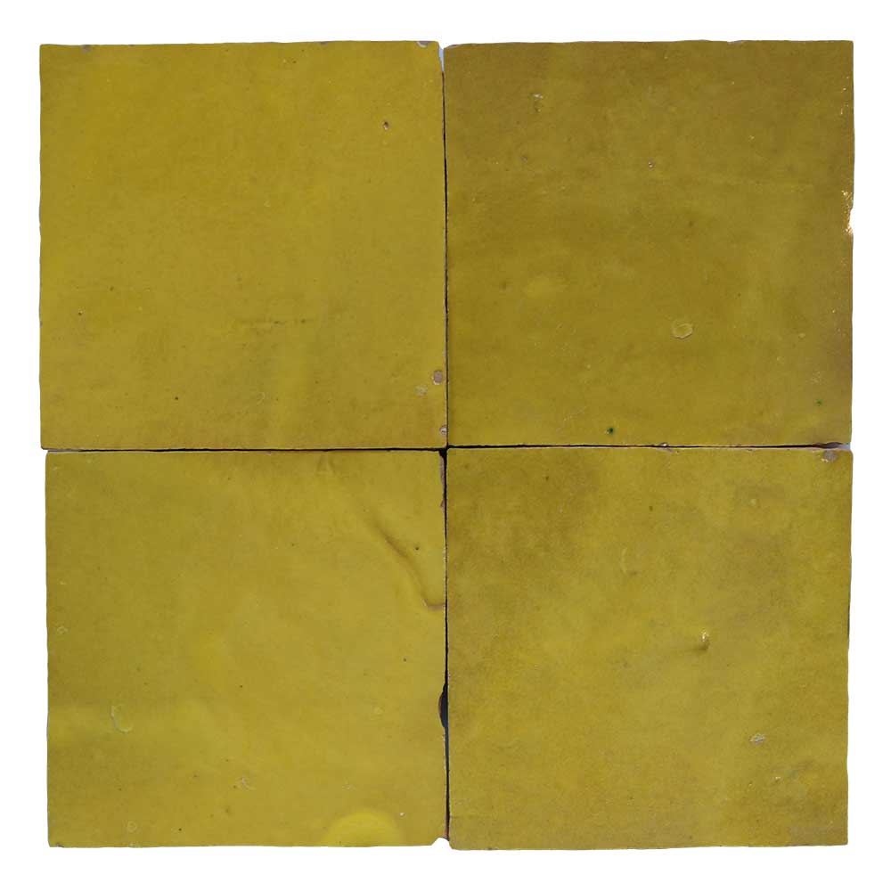 yellow zellige tiles